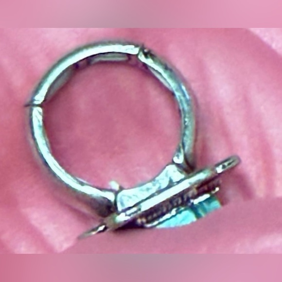 🎉❤️Maria Turquoise Silver Cross Stretch Ring - Picture 4 of 5